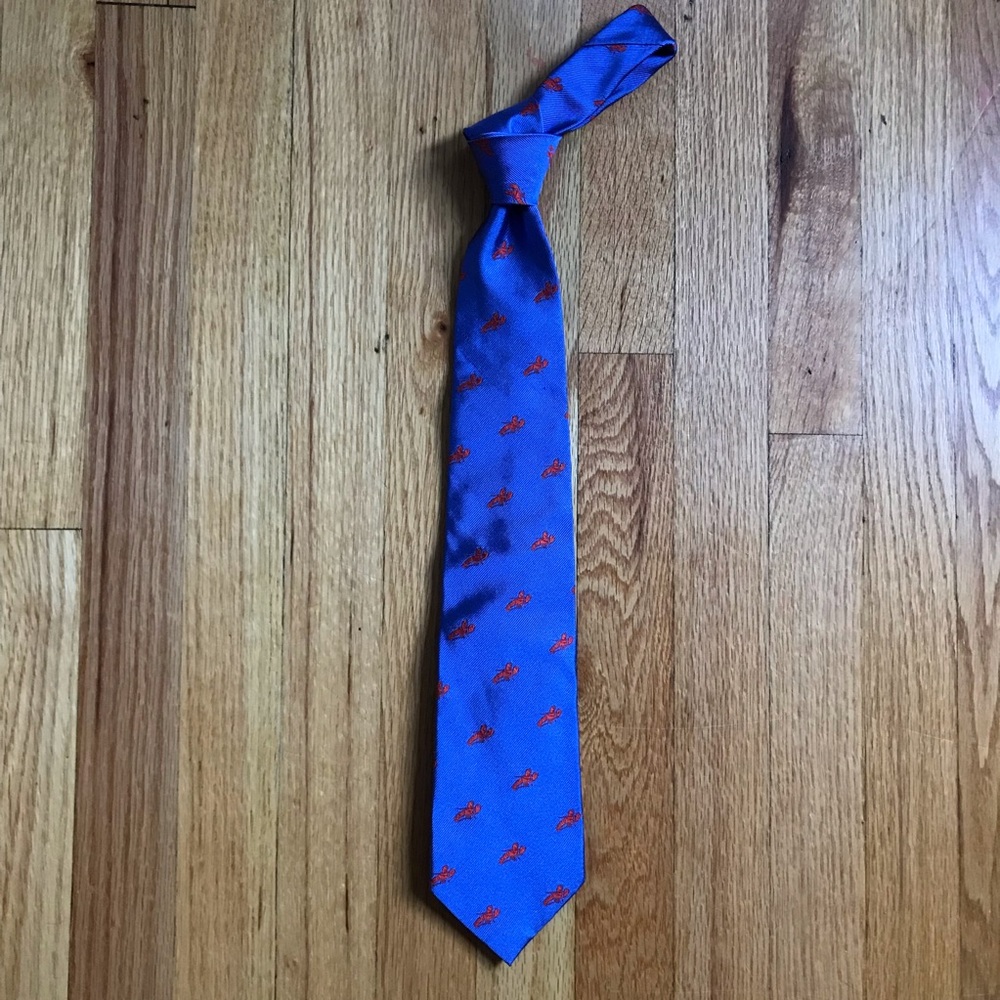 Polo by Ralph Lauren Royal Blue Tie with Red Lobster